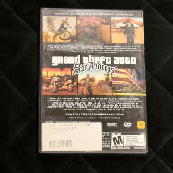 Grand Theft Auto San Andreas (PlayStation 2 PS2, 2004) Complete W/Map & Manual - Picture 2 of 7
